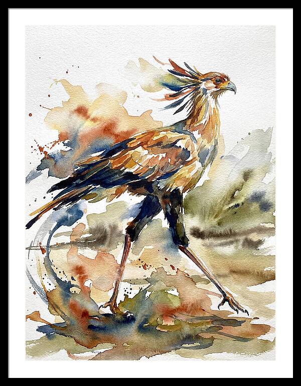 Graceful Secretary Bird Flight