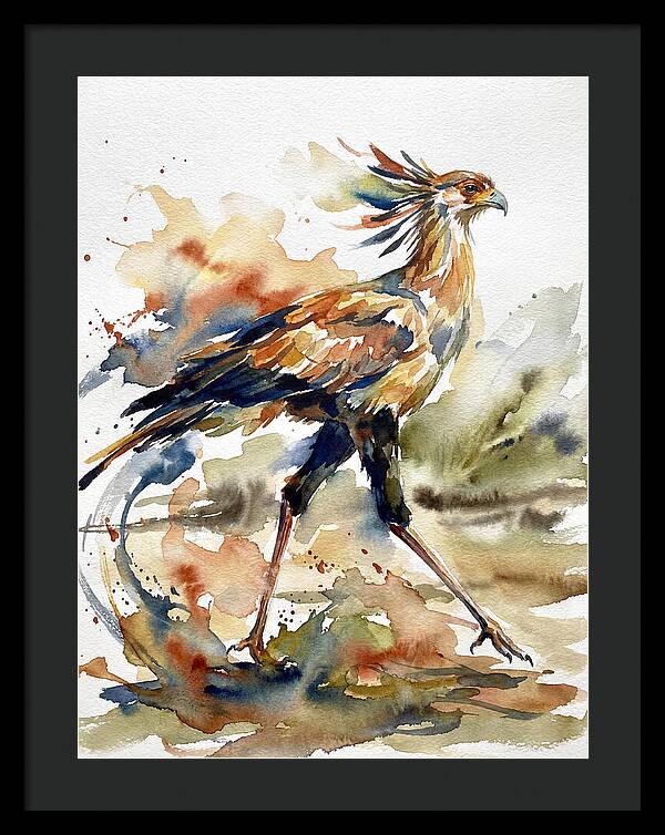 Graceful Secretary Bird Flight