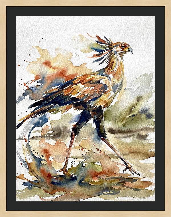 Graceful Secretary Bird Flight