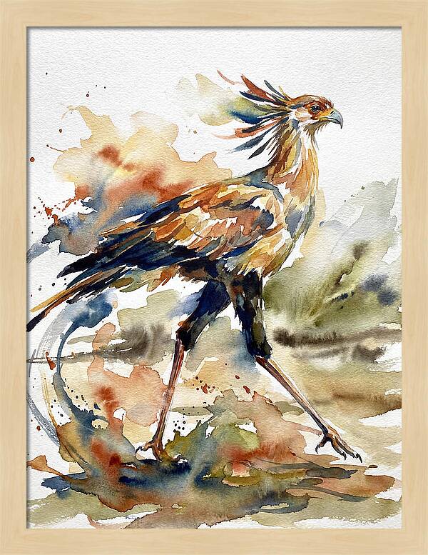 Graceful Secretary Bird Flight