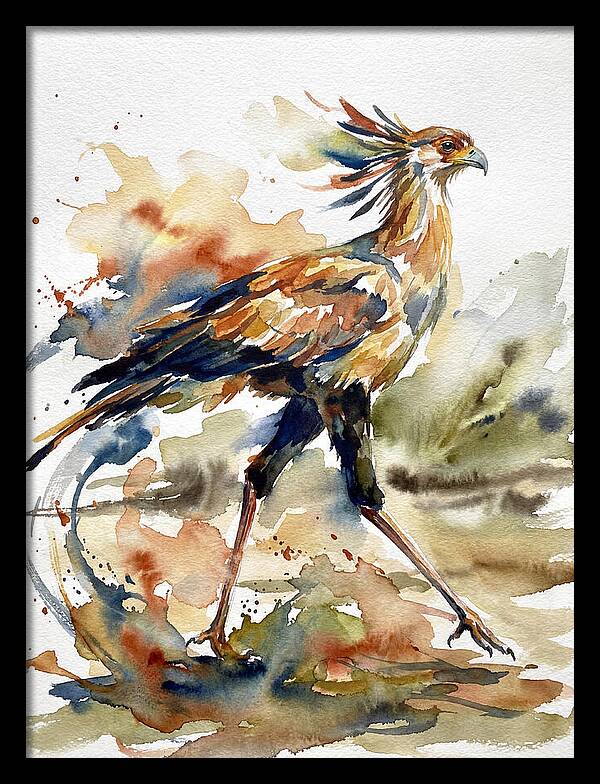 Graceful Secretary Bird Flight