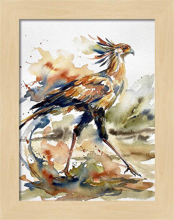 Graceful Secretary Bird Flight