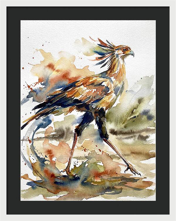 Graceful Secretary Bird Flight