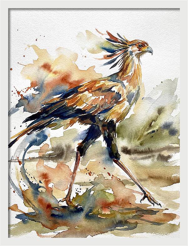 Graceful Secretary Bird Flight