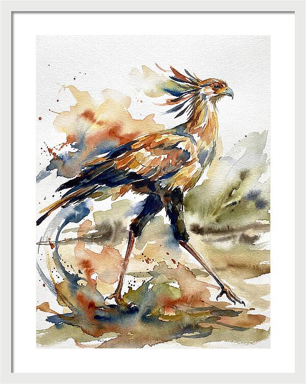 Graceful Secretary Bird Flight