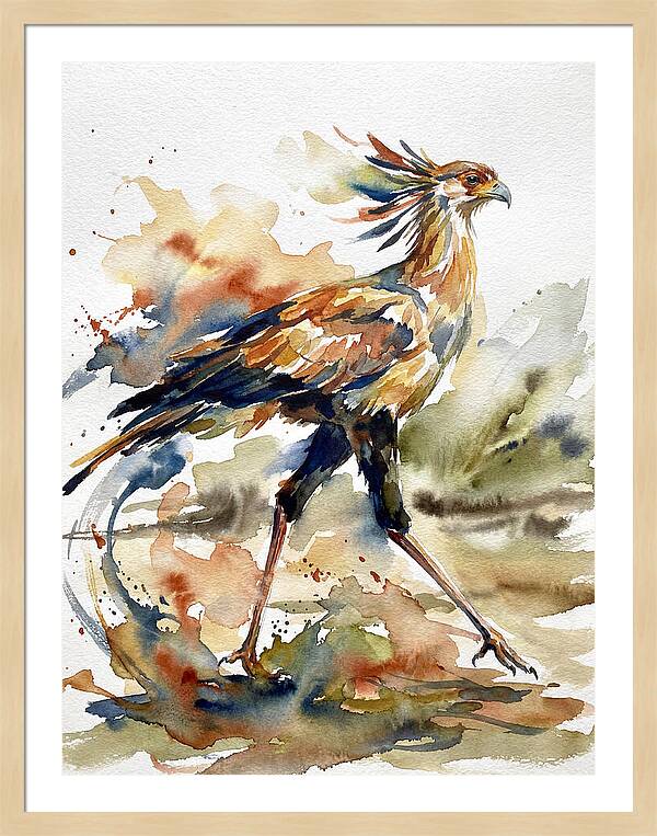 Graceful Secretary Bird Flight