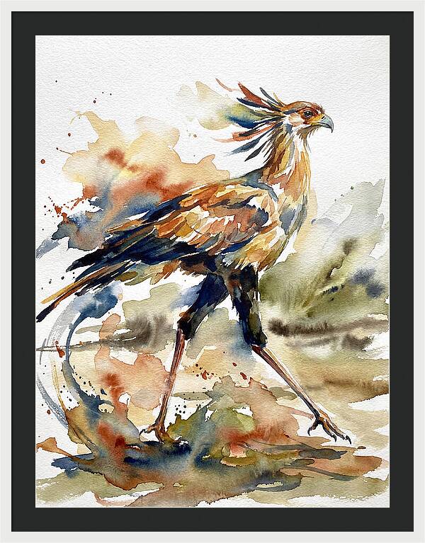 Graceful Secretary Bird Flight