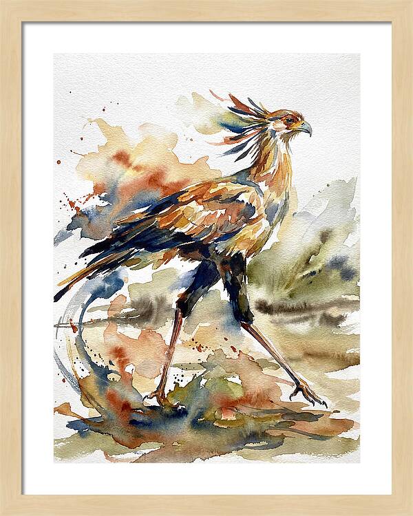 Graceful Secretary Bird Flight