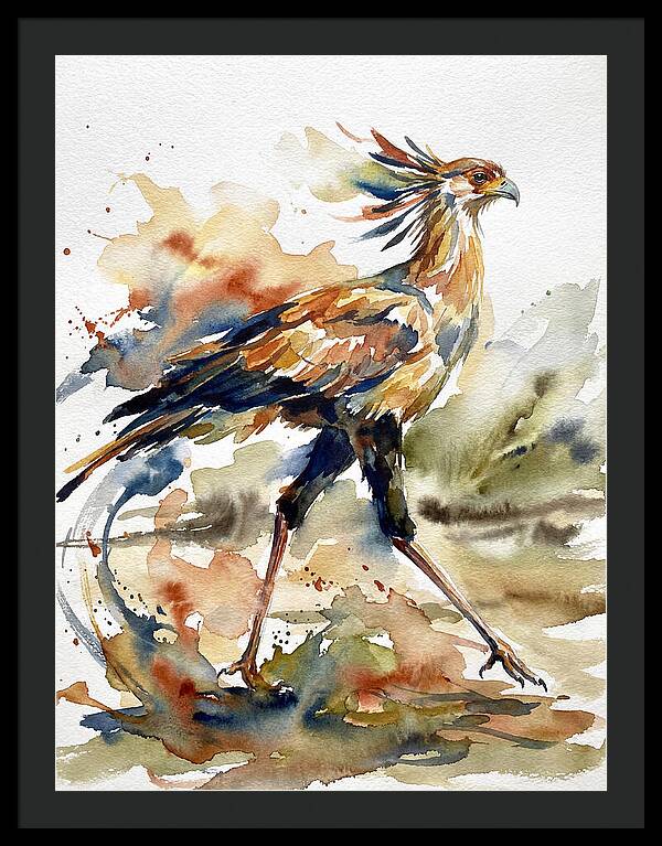 Graceful Secretary Bird Flight