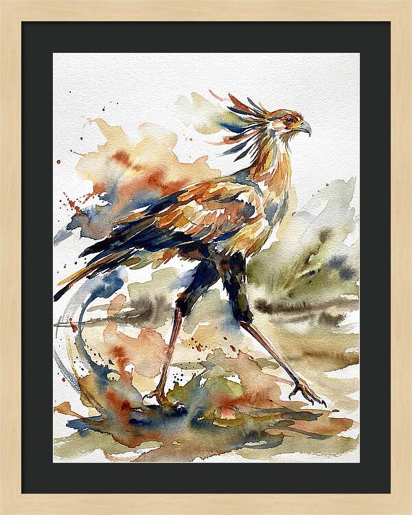Graceful Secretary Bird Flight