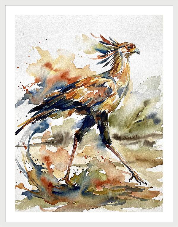 Graceful Secretary Bird Flight