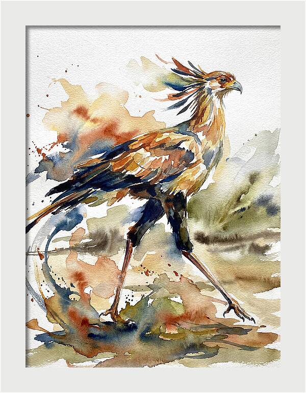 Graceful Secretary Bird Flight