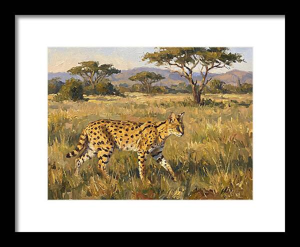 Graceful Serval Amidst Tall Grass