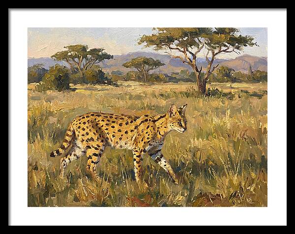Graceful Serval Amidst Tall Grass