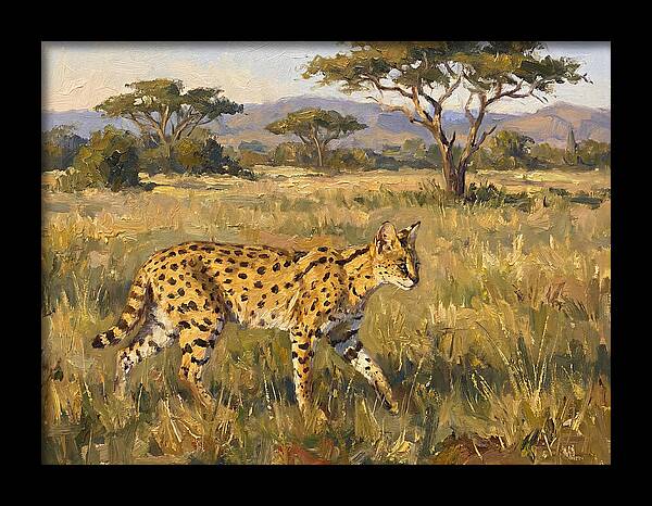 Graceful Serval Amidst Tall Grass