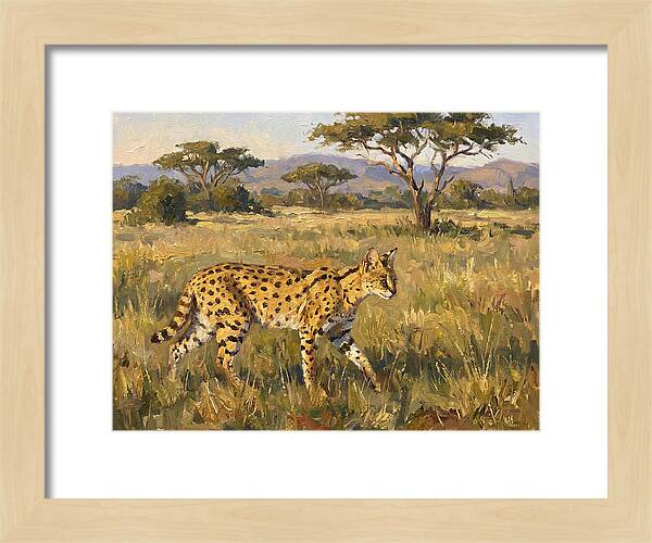 Graceful Serval Amidst Tall Grass