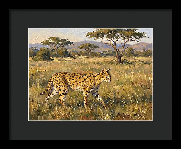 Graceful Serval Amidst Tall Grass