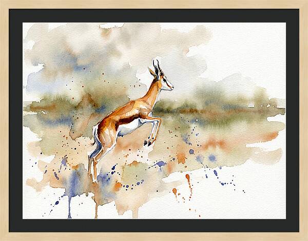 Graceful Springbok Leap