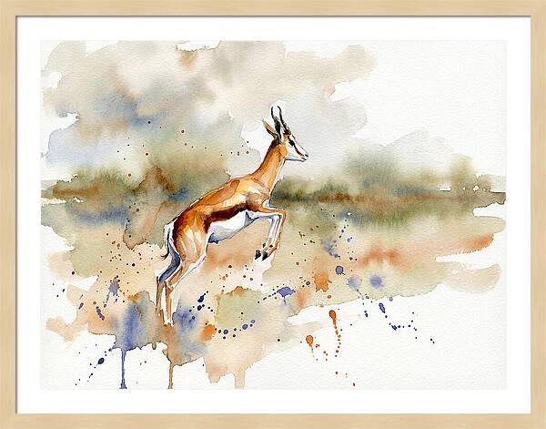 Graceful Springbok Leap