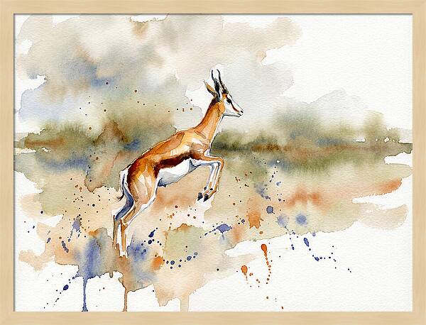 Graceful Springbok Leap
