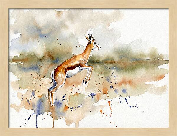 Graceful Springbok Leap