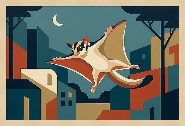 Graceful Sugar Glider Soaring