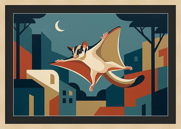 Graceful Sugar Glider Soaring
