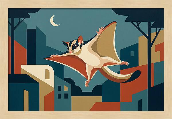 Graceful Sugar Glider Soaring
