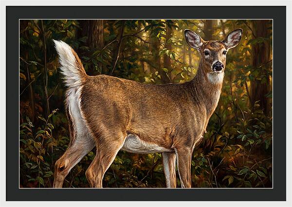 Graceful White Tailed Deer In Their Habitat