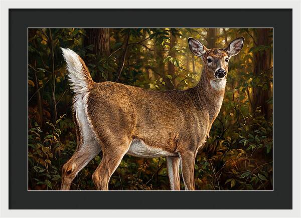 Graceful White Tailed Deer In Their Habitat