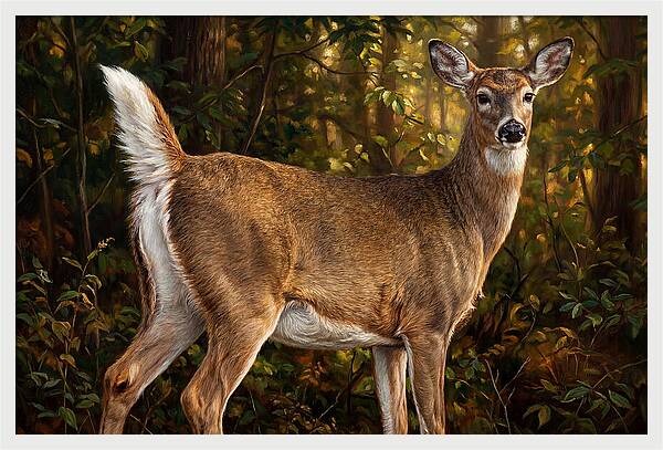 Graceful White Tailed Deer In Their Habitat