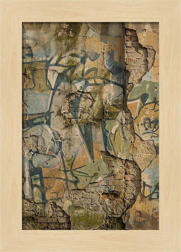 Graffiti On Weathered Wall