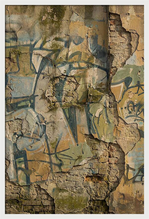 Graffiti On Weathered Wall