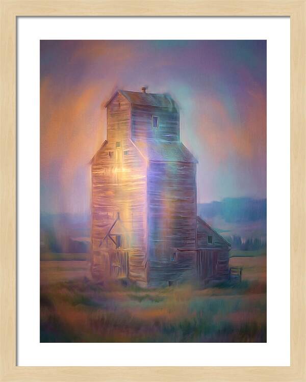 Grain Elevator At Dusk