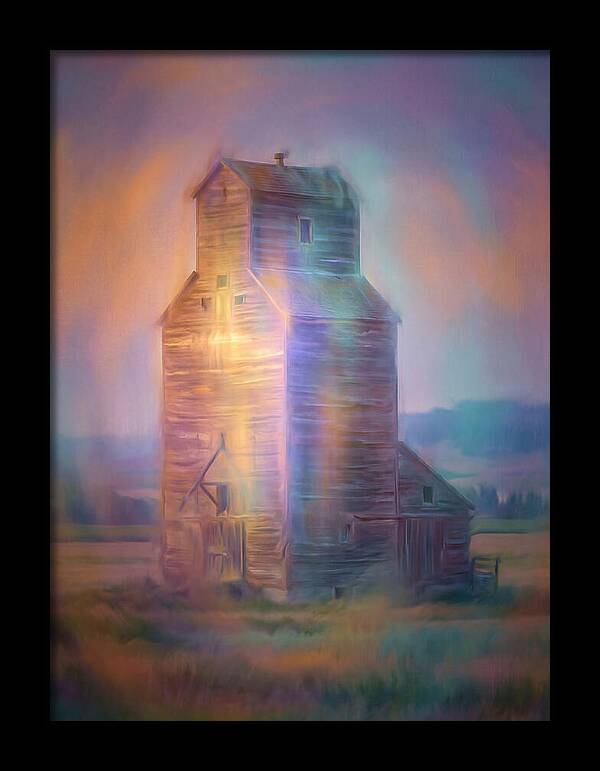 Grain Elevator At Dusk