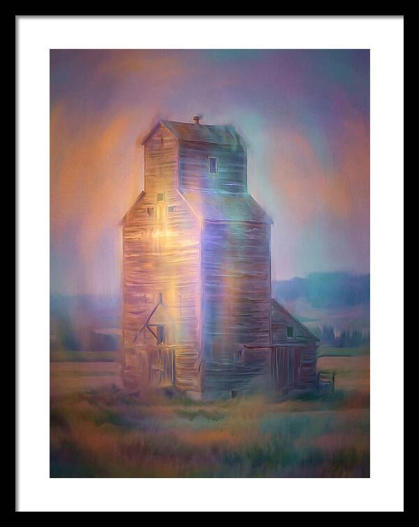 Grain Elevator At Dusk