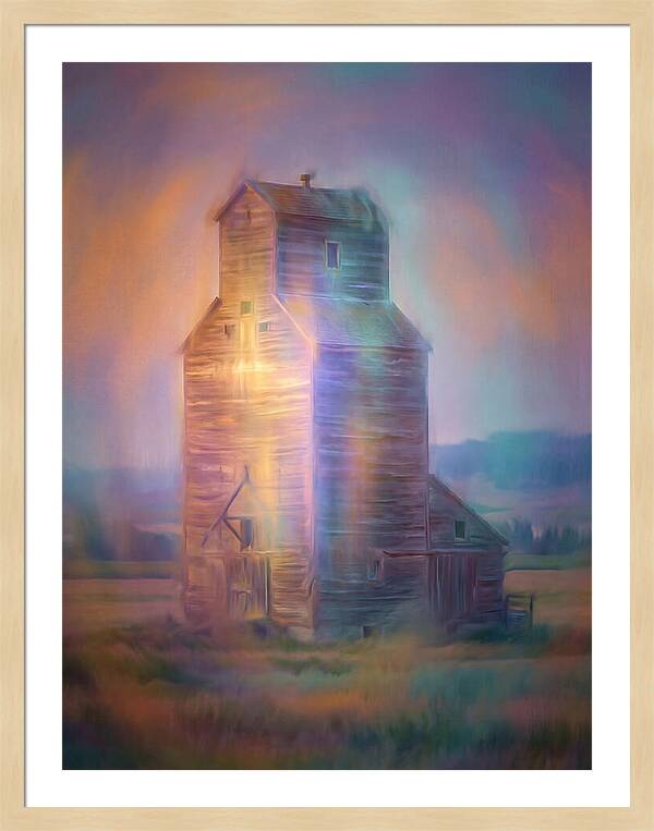 Grain Elevator At Dusk