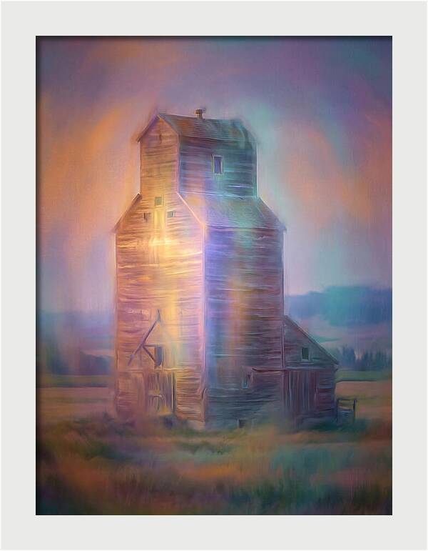Grain Elevator At Dusk