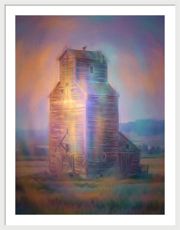 Grain Elevator At Dusk