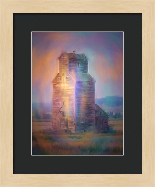 Grain Elevator At Dusk
