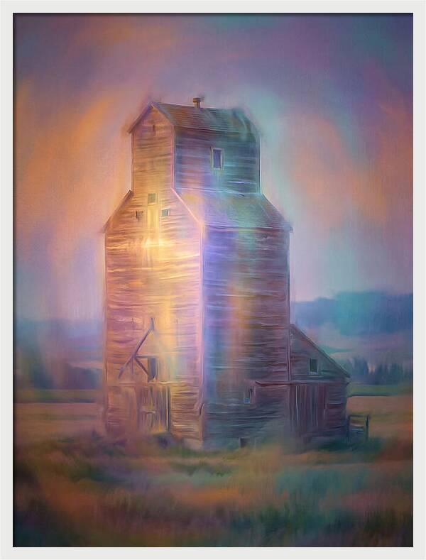 Grain Elevator At Dusk
