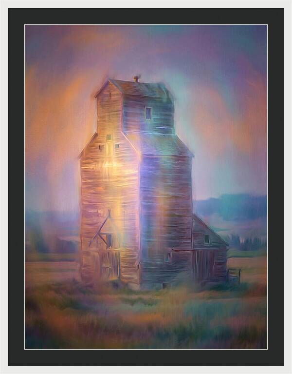 Grain Elevator At Dusk