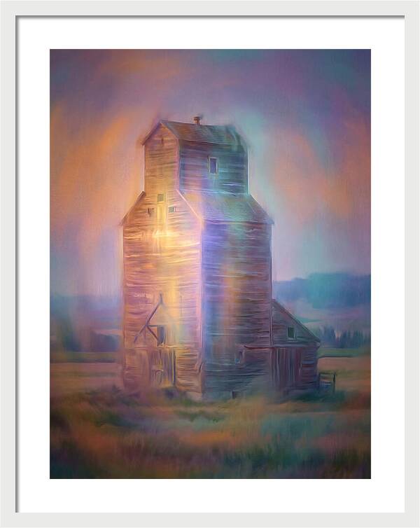 Grain Elevator At Dusk