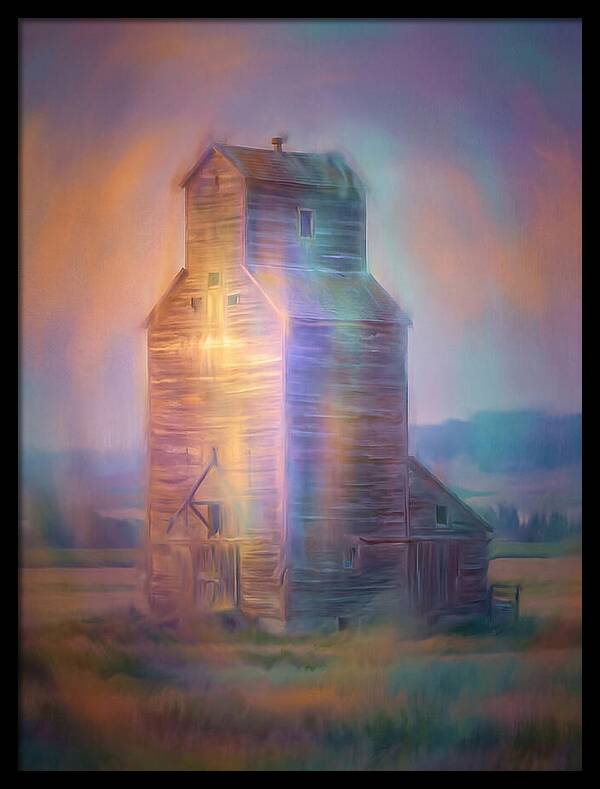 Grain Elevator At Dusk
