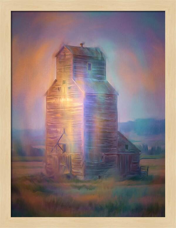 Grain Elevator At Dusk