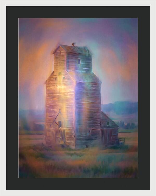 Grain Elevator At Dusk