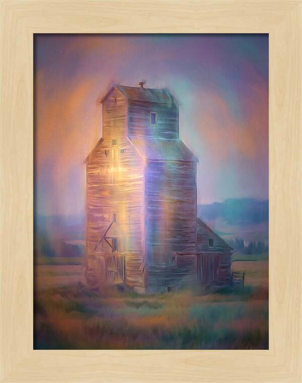 Grain Elevator At Dusk