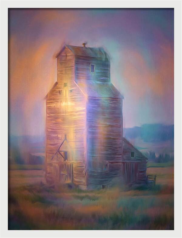 Grain Elevator At Dusk