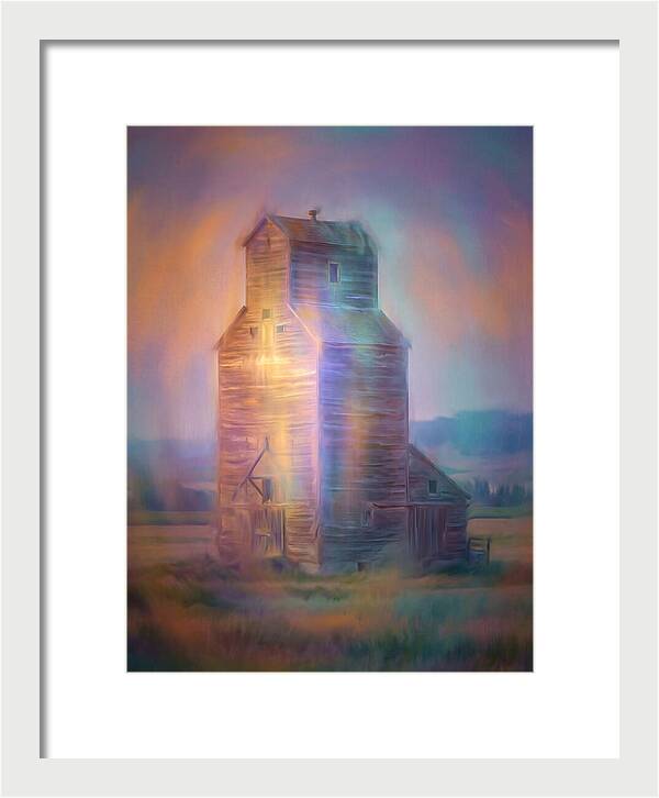 Grain Elevator At Dusk