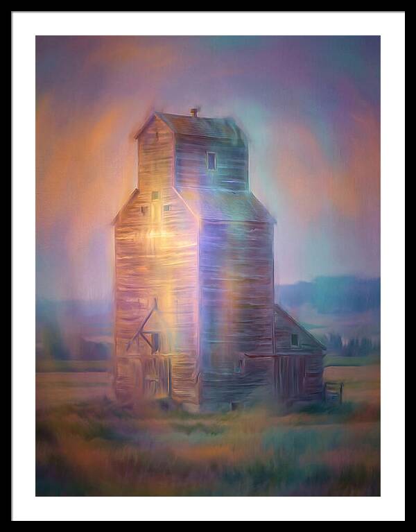 Grain Elevator At Dusk